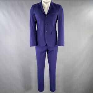 ACNE STUDIOS Size 36 Blue Wool Blend Notch Lapel Suit